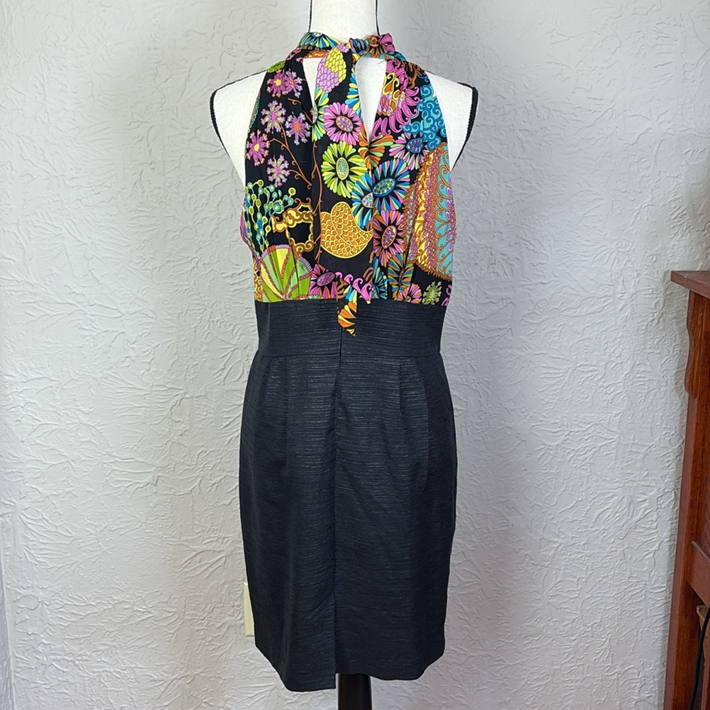 Trina Turk Diba Scarf Print Halter Sheath Dress - Picture 4 of 12